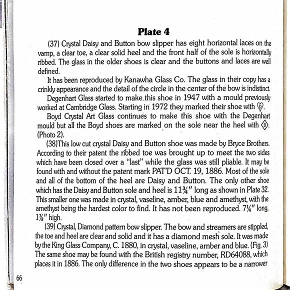 EAPG - Antique Bryce Brothers Daisy & Button Blue Glass Shoe - Picture 16 of 16